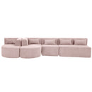 Upholstered Sofa Free Combined Sofa Couch With 2 Chaise Lounge And Five Back Pillows For Living Room