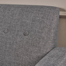 Nebulize - Upholstered Fabric Club Chair With Button Tufted And Square Off Arm And Back