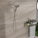 Multi Function Adjustable Hand Shower 8 Function Hand Shower, Plastic Construction - Brushed Nickel