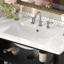 Bathroom Vanity With Ceramic Sink, Adjustable & Open Shelf