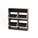 Modern Freestanding Shoe Storage Cabinet With 4 Flip Drawers