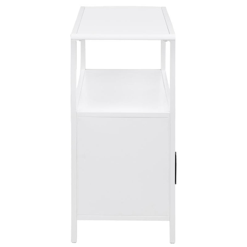 Amherst - 2-Door Radio Weave Cane Metal Accent Cabinet