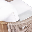 Matera - Patio Dining Chair (Set of 2) With Wraparound Back And Removable Cushion Cover - Teak / Beige