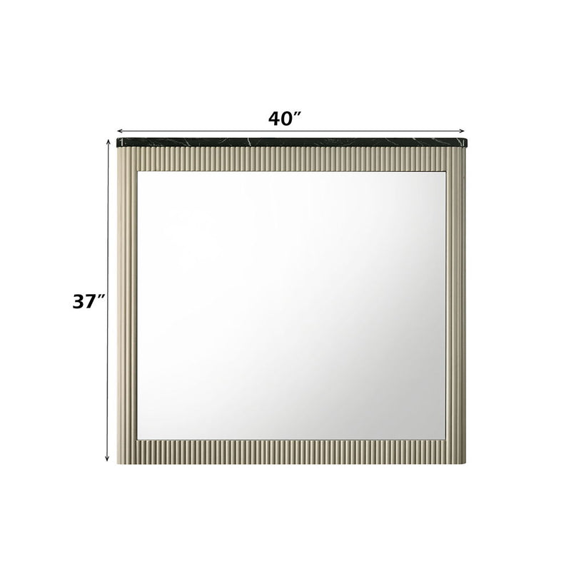 Travonte - Mirror - Gray / Beige