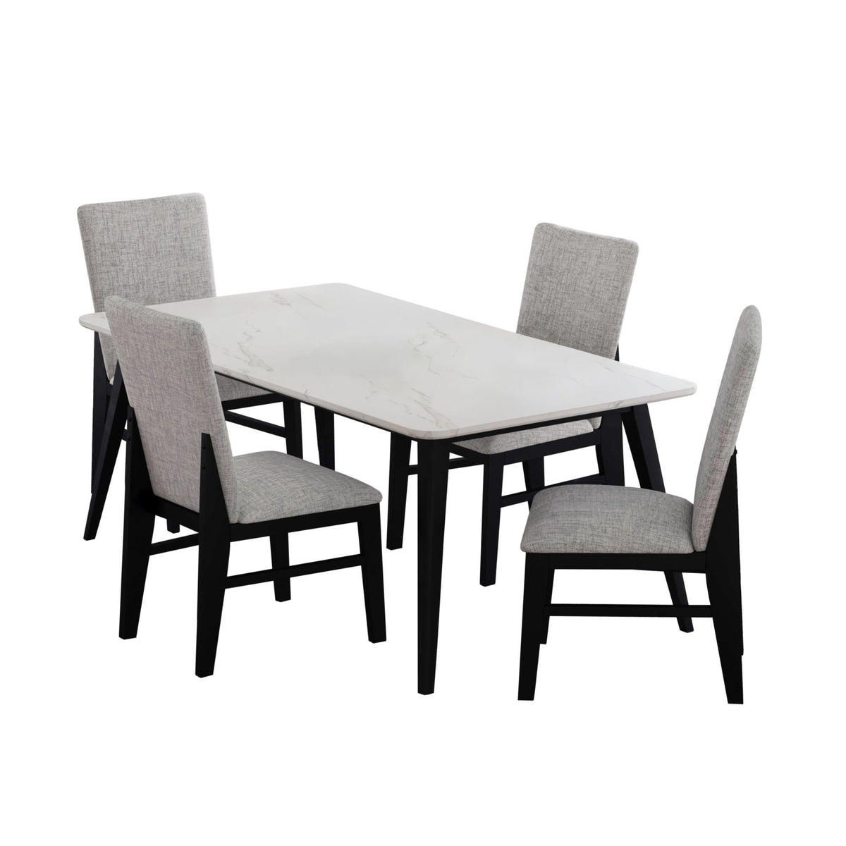 Marlene Standard Height Dining Set in Gray by Elements International