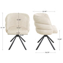 270 Degree Swivel Upholstered Desk Chairs (Set of 2)