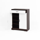 Freestanding Wooden Shoe Cabinet, 4 Tier Organizer With Drawer