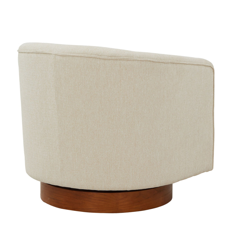Miramar - Swivel Barrel Chair With Wooden Base