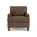 Moxy - Fabric Chair, T-Shaped Seat Cushion, Rounded Mailbox Arms