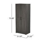 Danbury - Wood Wardrobe - Gray