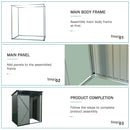 Outdoor Metal Storage Shed Transparent Plate