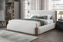 Sandro - Eastern King Bed Boucle - Walnut / White