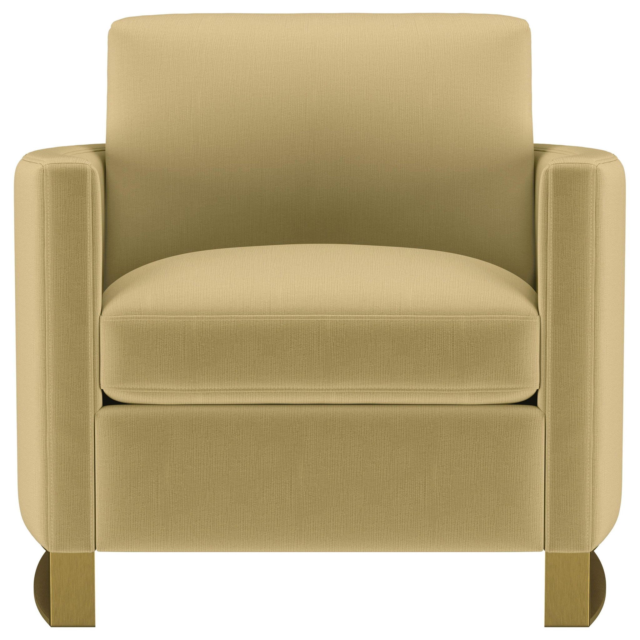 Corliss Upholstered Curved Track Arm Chair Camel - Atlantic Fine Furniture Melbourne FL