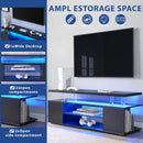 TV Stant With LED And Large Side Cabinet