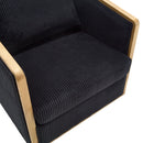 Corduroy Barrel Chair, 360 Degree Swivel
