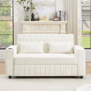 Pull-Out Sofa Bed Convertible Couch With Adjustable Backrest For Living Room