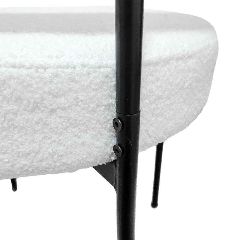 Mid-Century Modern Dining Chair With Curved Backrest