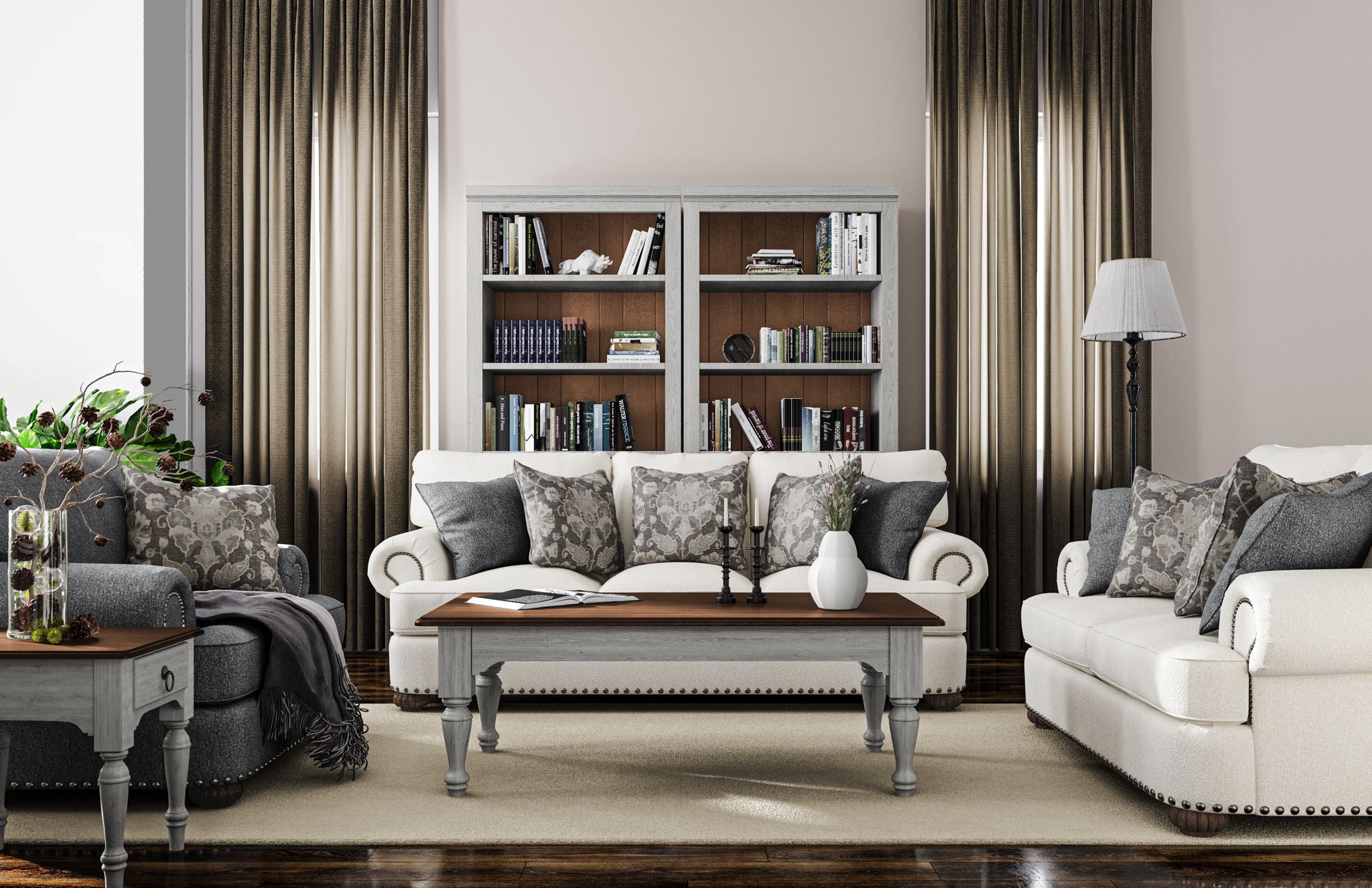 Patterson - Fabric Chair, Nailhead Trim