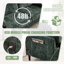 Chenille 2 Seater Sofa With LED Light, USB Charging Port, And Storage Bag