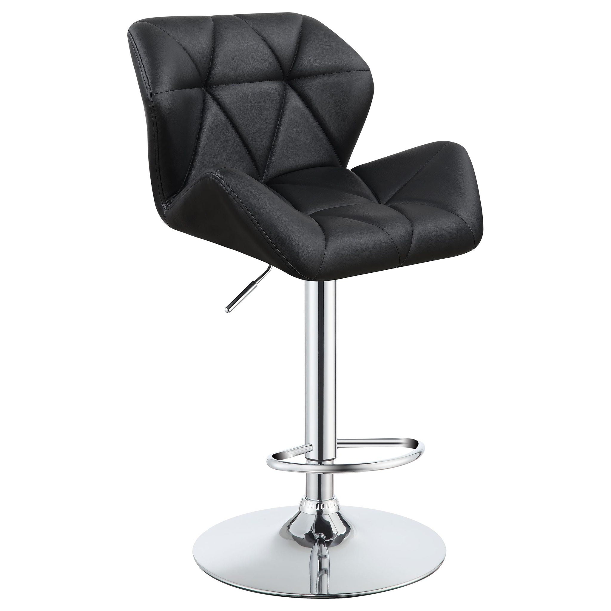Berrington Upholstered Adjustable Bar Stool Black (Set of 2) - Atlantic Fine Furniture Melbourne FL
