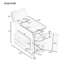 Vintage Flip Top Side Table With USB Ports