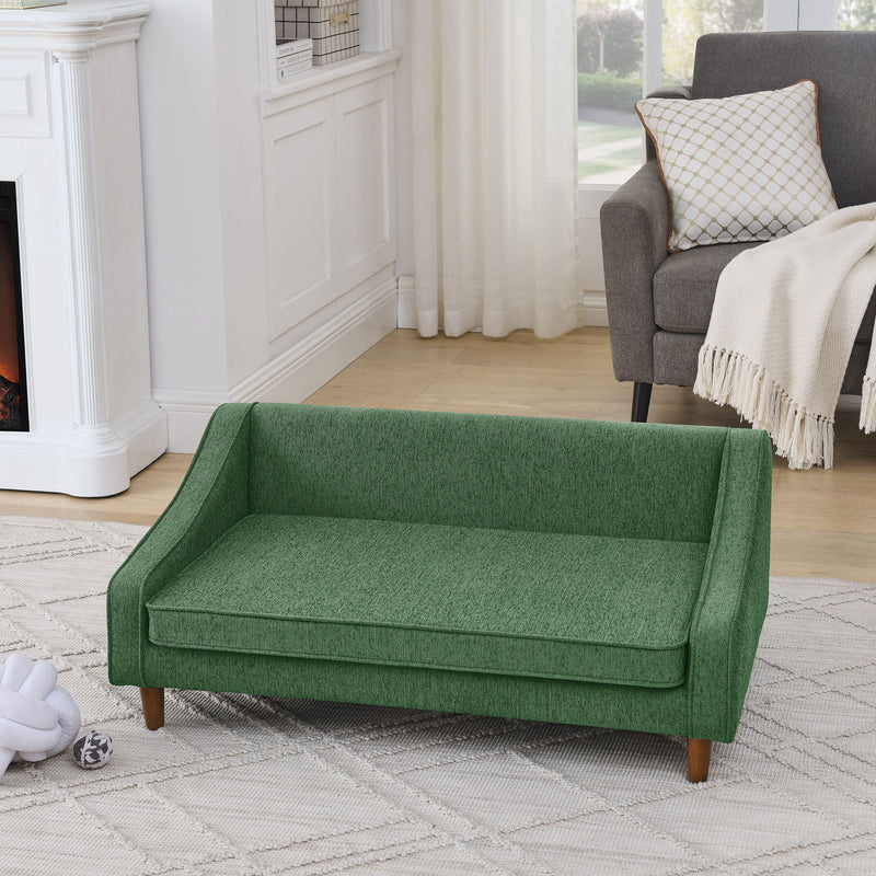 Modern Durable Elevated Dog Sofa Bed With Irregular Armrest Design