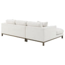 Geneva - Boucle Upholstered Sectional Chaise Sofa - Sand