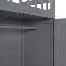 L Shaped Bunk Bed With 3 Drawers, Portable Desk And Wardrobe