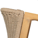 Outdoor Dining Set 1 Table 4 Chairs (Set of 5) - Teak / Beige