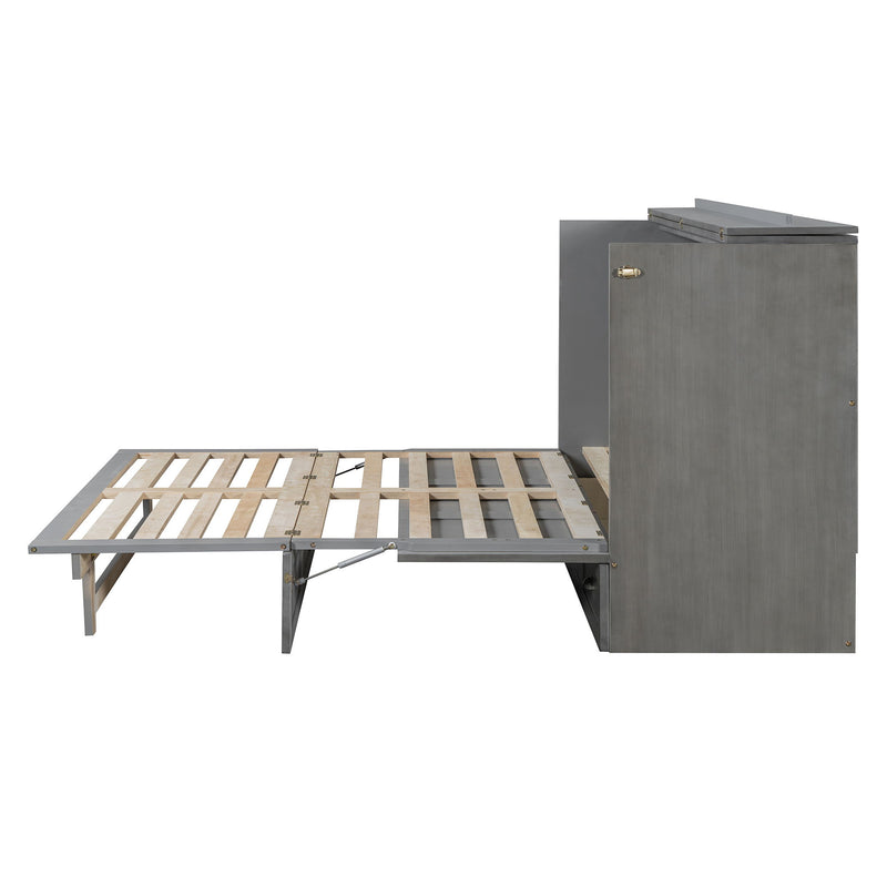 Murphy Bed With Large Drawers And USB Ports
