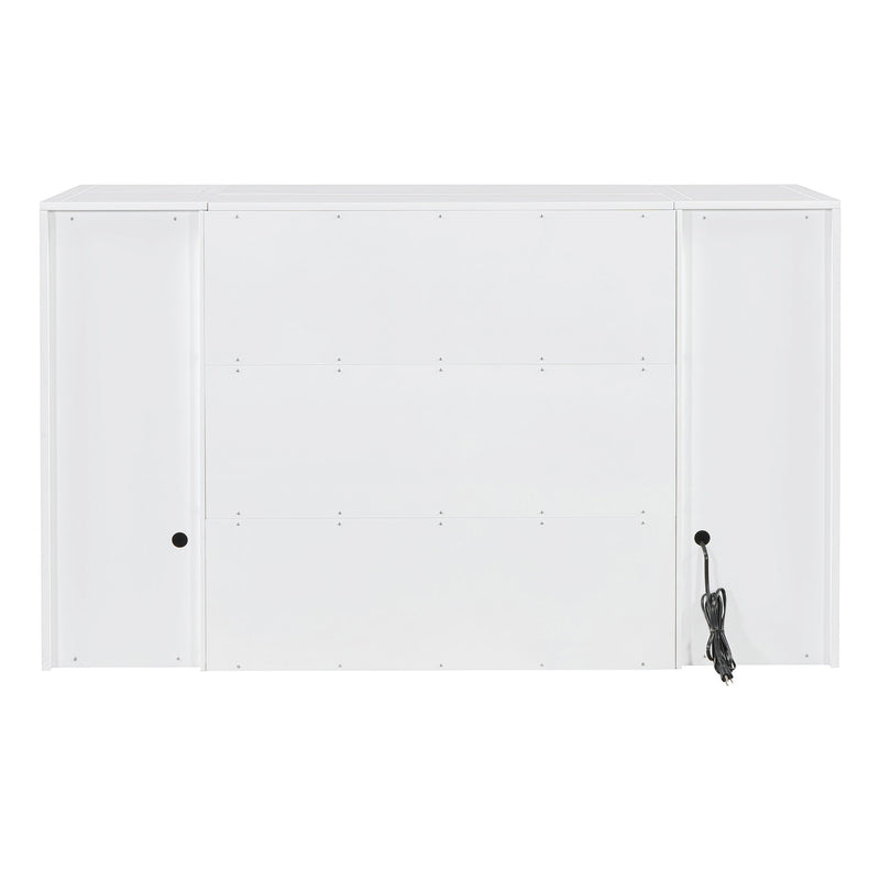 Murphy Bed With Drawers, Cabinets, And USB Ports