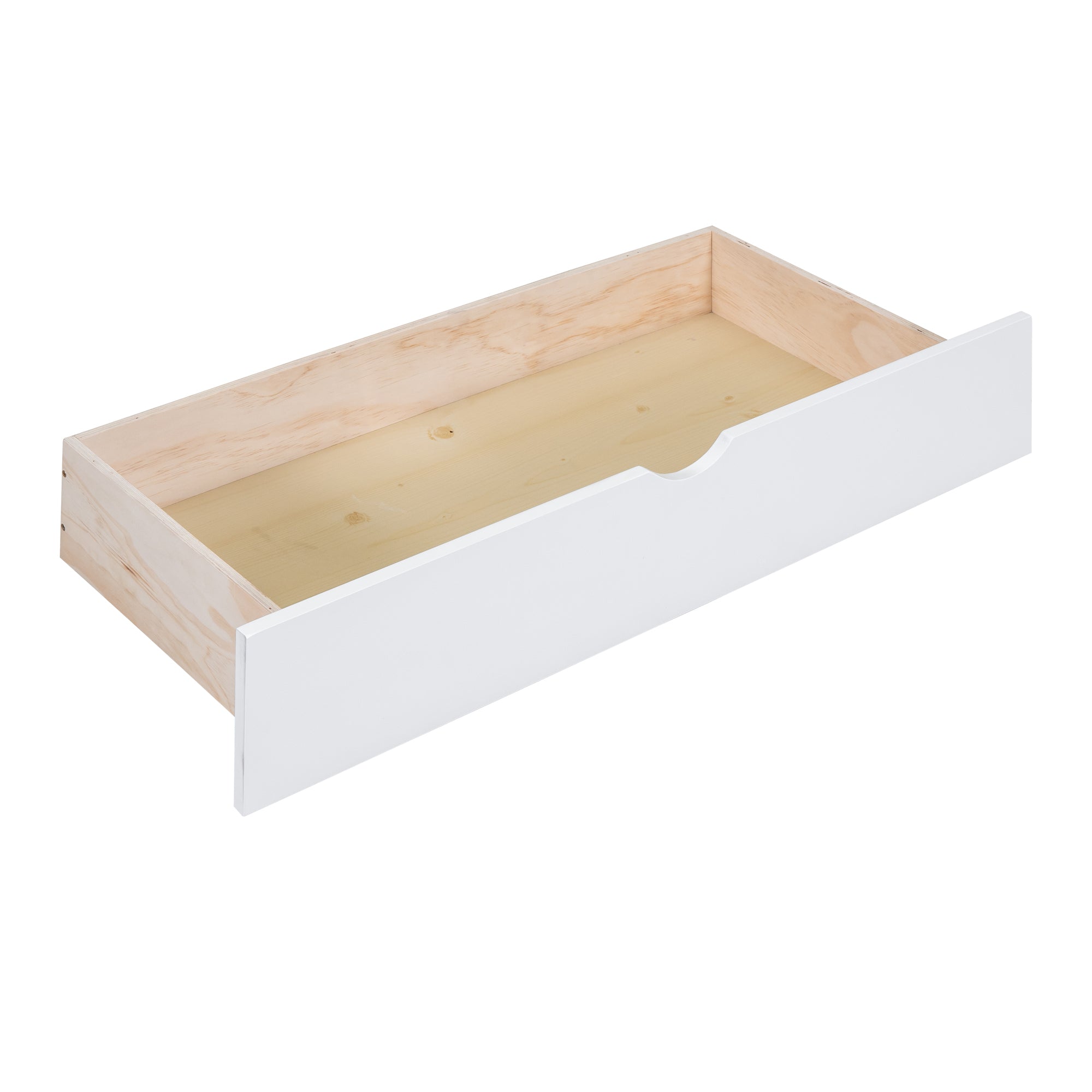 Twin Over Twin Bunk Bed Wood Bed with Tent and Drawers, White+Blue Tent - Atlantic Fine Furniture Melbourne FL