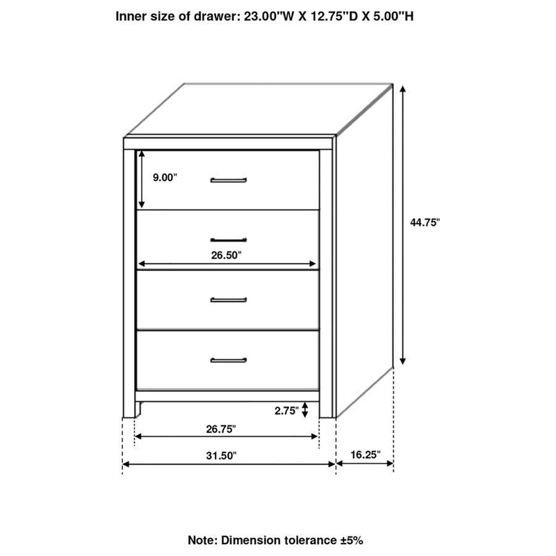 Brantford - 4-Drawer Bedroom Chest