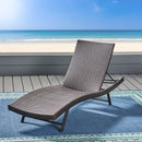 Kauai - Modern Style Pe Wicker Chaise Lounge - Brown Multi