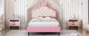Lovely Crown Fantasy Princess Bed With Tufted Headboard