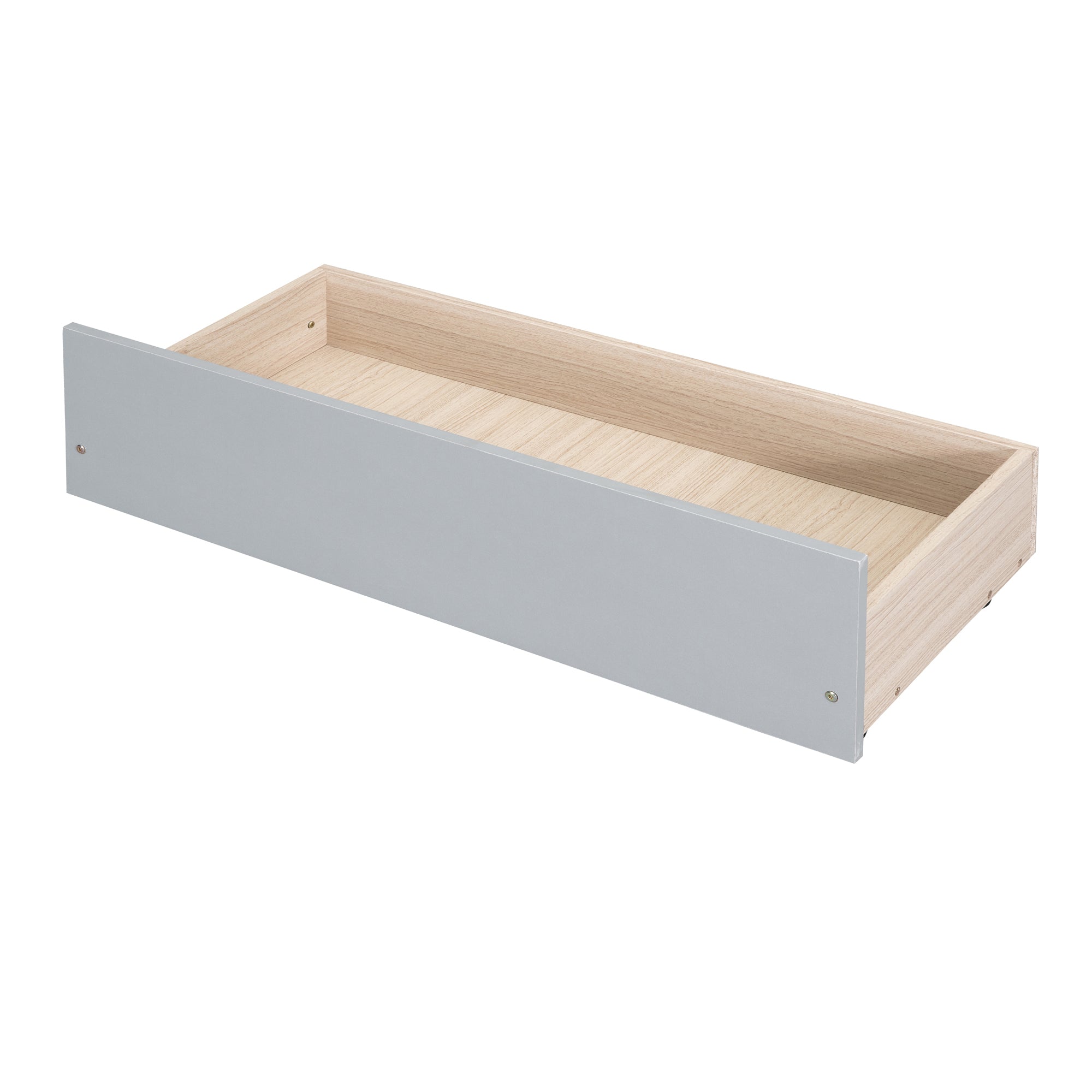 Twin Size Wood Platform Bed with 4 Drawers and Streamlined Headboard & Footboard, Gray - Atlantic Fine Furniture Melbourne FL