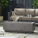 Modern Rectangular Iron Fire Pit 50,000 Btu