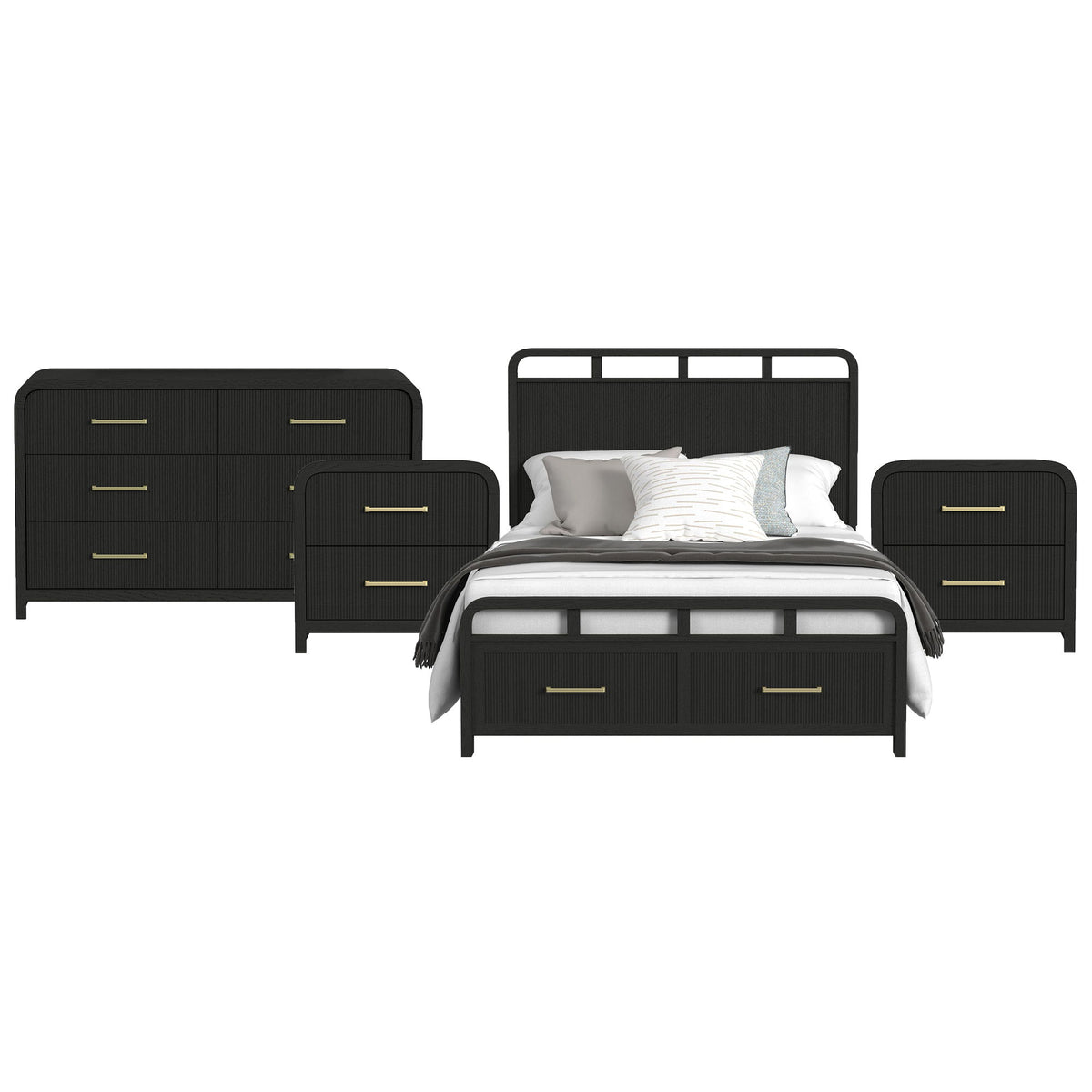 Ridgemont Storage Bedroom Set in Black by Elements International, view 26