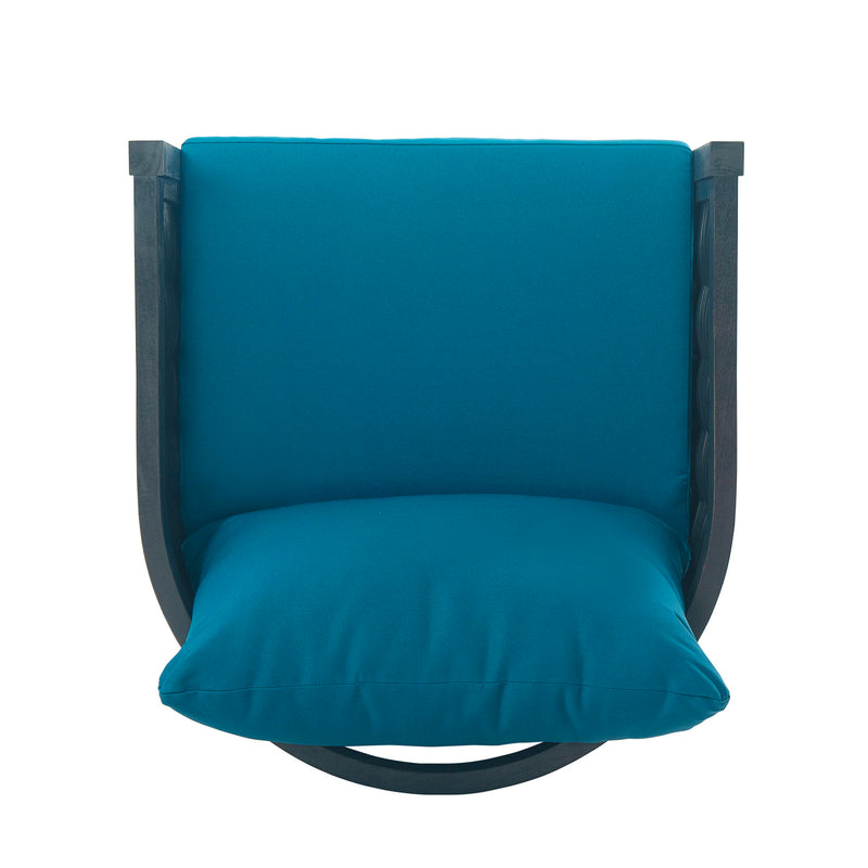 Outdoor Acacia Wood Club Chairs With Cushions