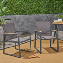 Aresha - Metal Outdoor Dining Armchair (Set of 2) - Gray
