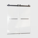 Frameless Double Sliding Soft-Close Shower Door, 3 / 8" (10Mm) Thick SGCC Tempered Glass Door, Matte