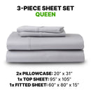 Sheet Set Luxurious Supima Cotton, Wrinkle Resistant, Breathable, With 2 Ghostgrip Band