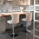 Swivel Velvet Barstools Adjusatble Seat Height From 25-33", Modern Upholstered Chrome Base Bar Stools With Backs Comfortable Tufted For Home Pub And Kitchen Island (Set of 2)