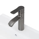 Modern Freestanding Bathroom Vanity With Ceramic Sink, Hot And Cold Faucet, 1 Door Cabinet & Open Shelf