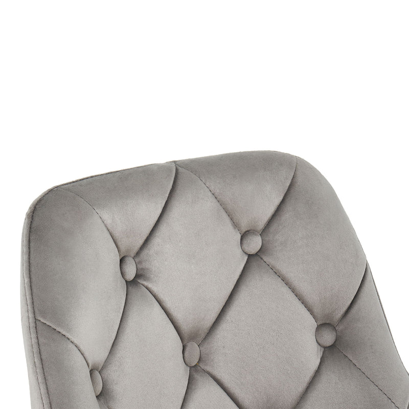 Adjustable And Space-Saving Chair With Golden Electroplated Legs
