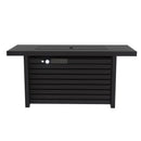 Outdoor Fire Pit Table & Lid - Black