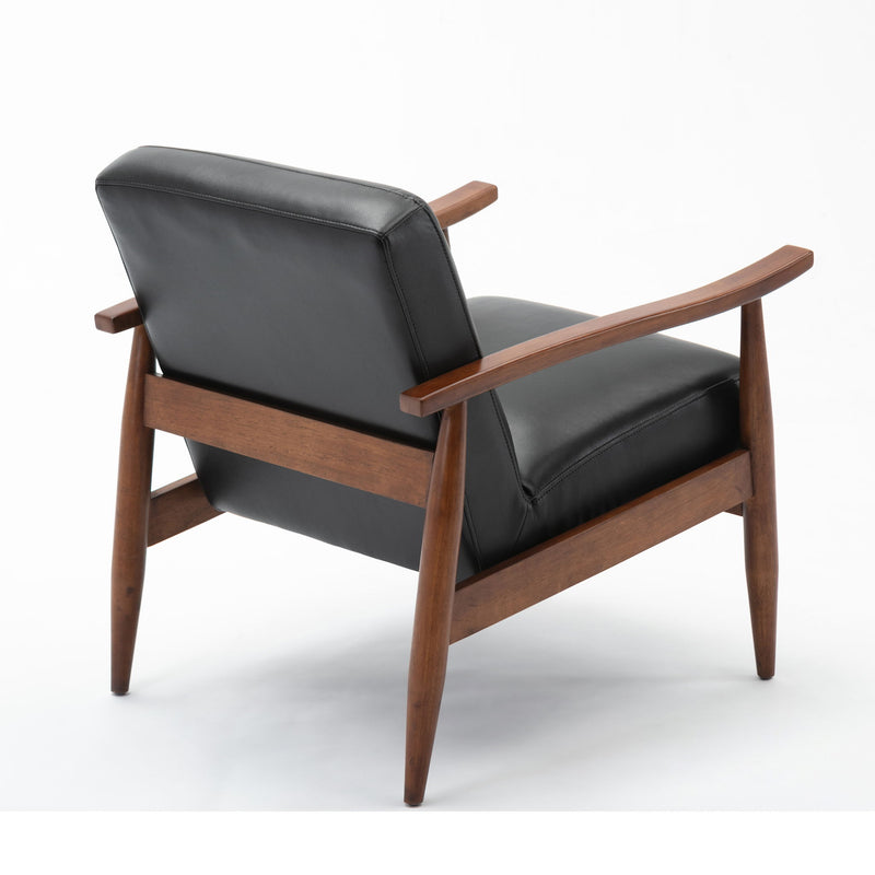 Archer - Accent Chair With Wood Arms - Black
