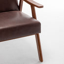 Mid Century Modern Accent Chair With Solid Wood Frame And Extra Thick Backrest