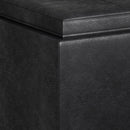 Avalon - 5 Piece Storage Ottoman - Distressed Black