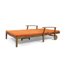 Etherealize - Outdoor Adjustable Double Chaise Lounge With Water Resistant Cushions